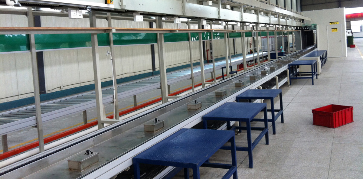 Roller assembly line